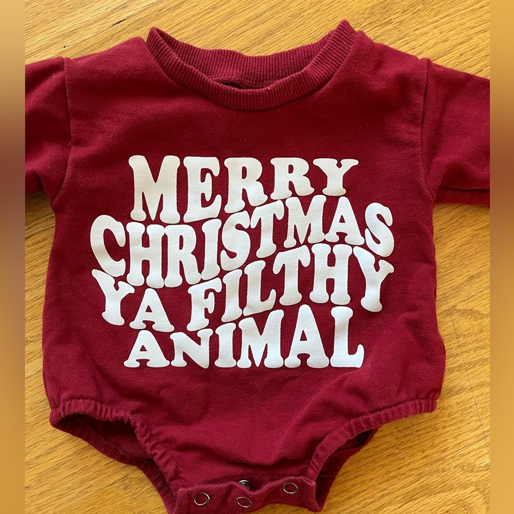 3-6 months Christmas bubble romper sweater